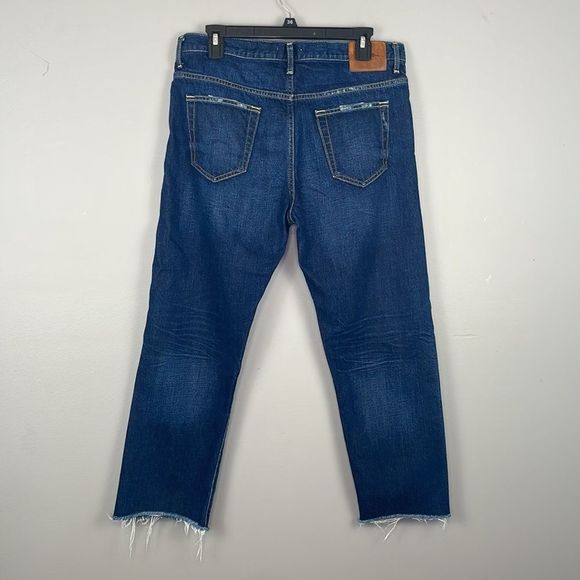 Zara Woman Cropped Buttonfly Hi Rise Blue Jeans. US Size 8. - Picture 9 of 13